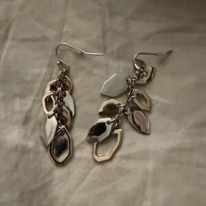 Elegant Silver and Gold Dangle Earrings